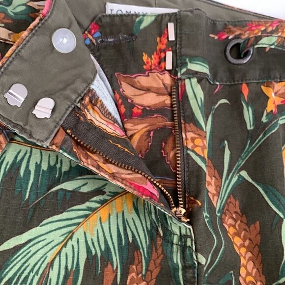 Tommy Hilfiger Cotton Multicolor Hawaiian Flowers Print Capri Size 10 - Picture 7 of 11